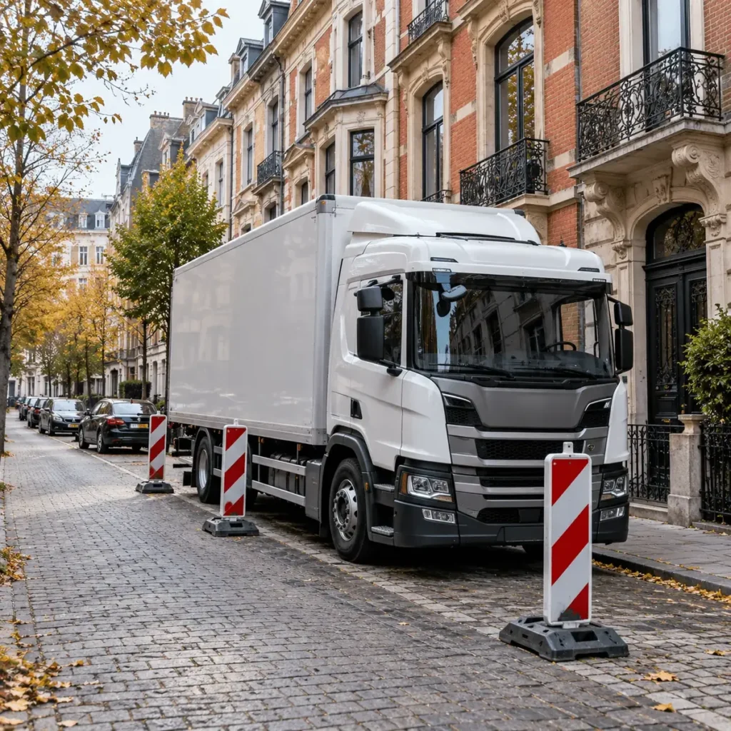 Déménagement dans Bruxelles : camion en zone de stationnement réservée