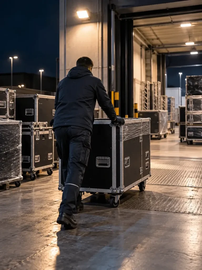 Transport événementiel : reprise du matériel au quai de chargement après l'événement