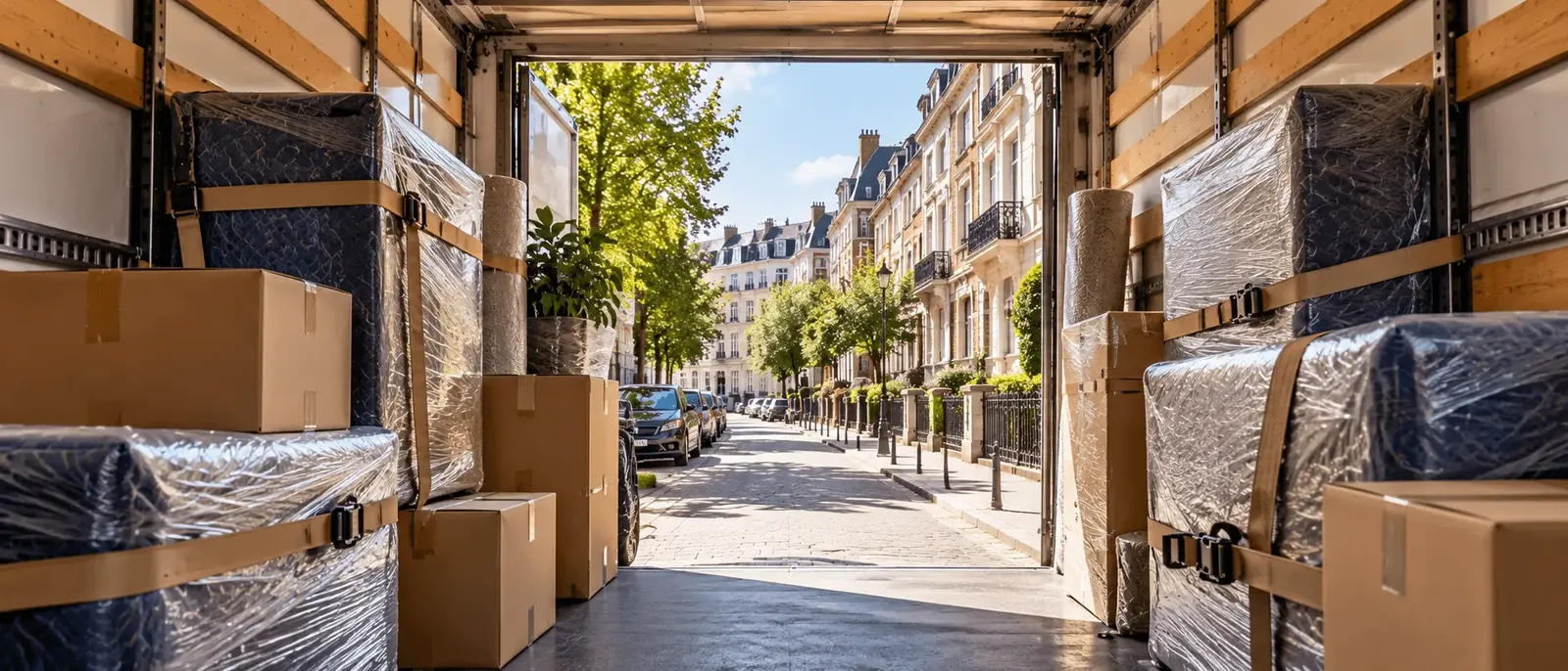 Enlèvement des meubles avant le stockage
