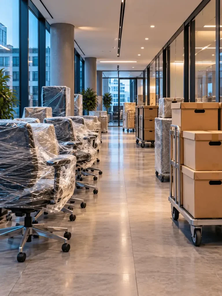 Déménagement de bureaux d'institution : mobilier et archives