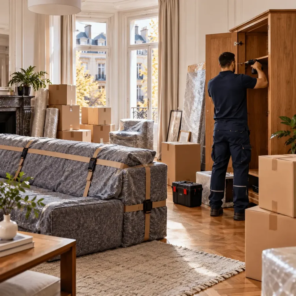 Déménagement de particulier à Bruxelles : meubles protégés et démontage